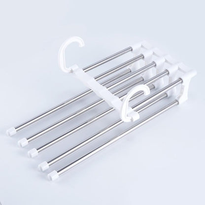 Magic Trouser Rack (5 in 1) – Space-Saving Wardrobe Organiser