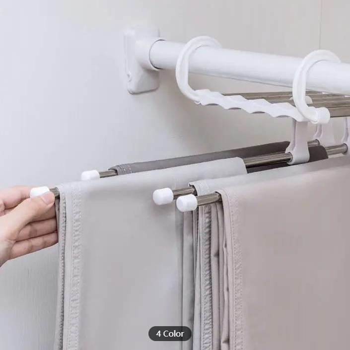 Magic Trouser Rack (5 in 1) – Space-Saving Wardrobe Organiser