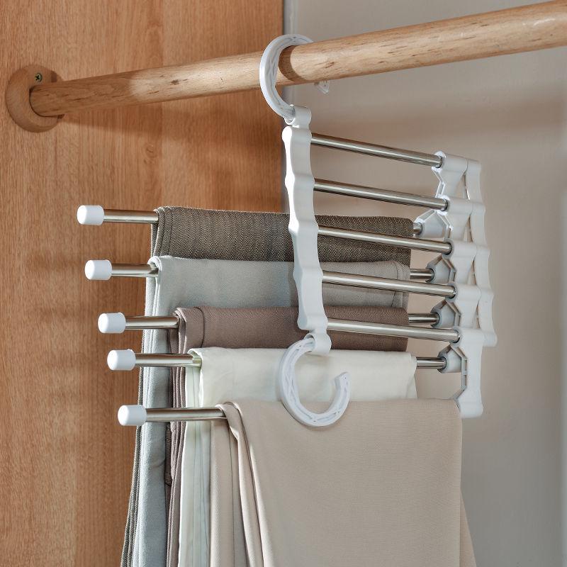 Magic Trouser Rack (5 in 1) – Space-Saving Wardrobe Organiser