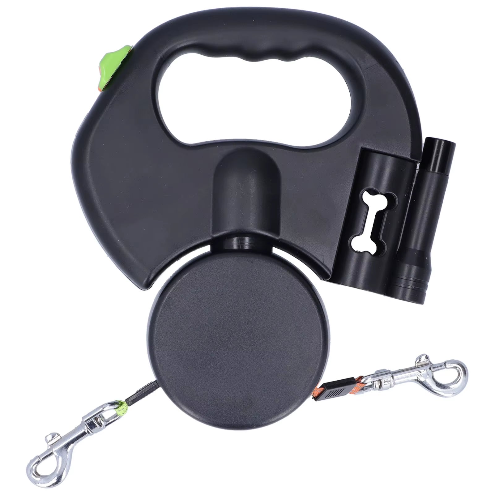 Retractable Pet Leash Automatic Retractable Pet Leash 1 Tow 2 Retractable Double Dog Leash with Flashlight and Bag Dispenser